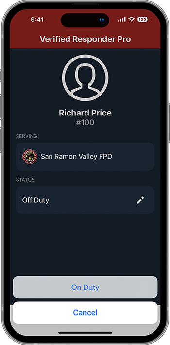 PulsePoint Respond VR Pro On-duty Menu Unit Group Notifications
