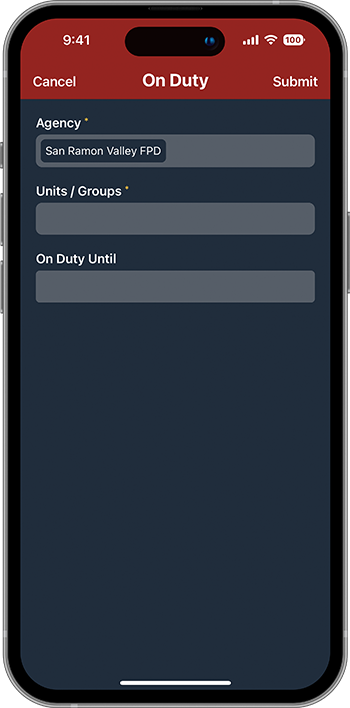 PulsePoint Respond VR Pro On Duty Unit Group Notification