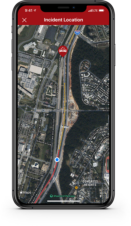 PulsePoint Respond Single Incident Map