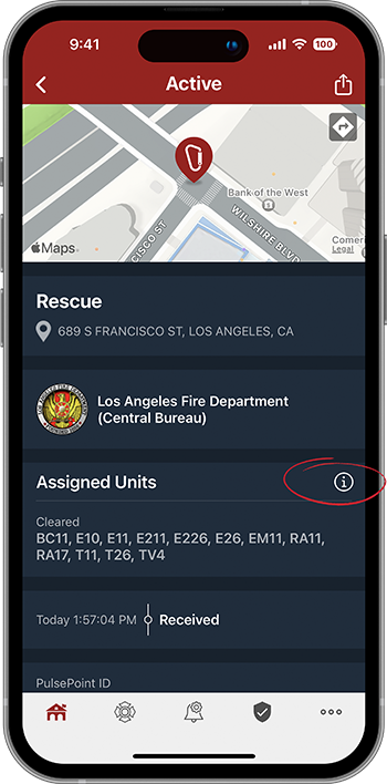 PulsePoint Respond Unit Legend