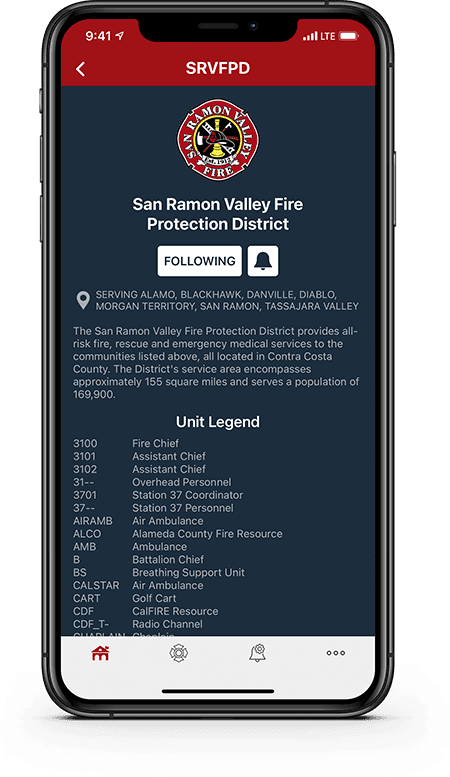 PulsePoint Respond Agency Profile Unit Legend