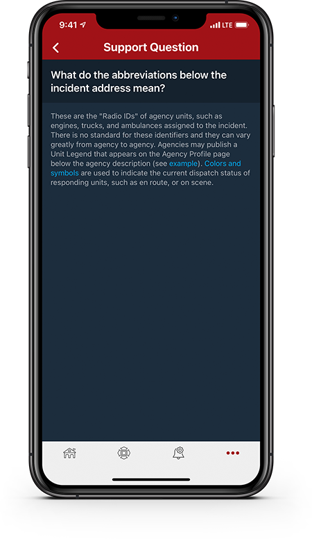 PulsePoint Respond Support Question Unit Abbreviations