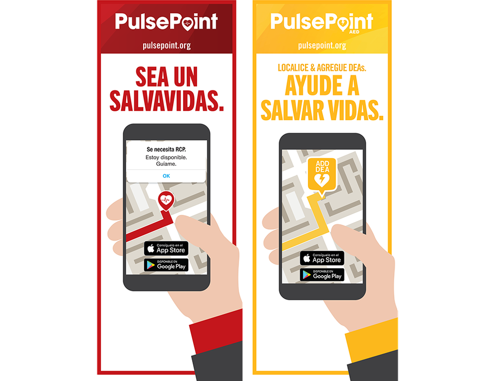 PulsePoint Outreach Retractable Banner (Spanish language).