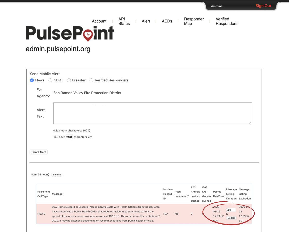 Image of Send Agency Msg Text Results